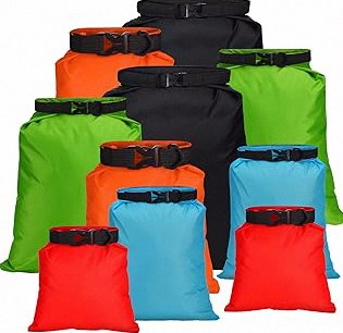 LEIFIDE 10 Pcs Ultralight Dry Bags Waterproof Lightweight Airtight Bags Ripstop Camping Gear Dry Sack Portable Roll Top Dry Pack for Backpacking Kayaking Hiking Swimming Boating Outdoor, 5 Sizes product image