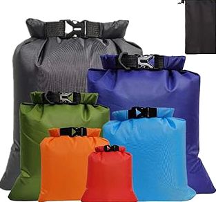 Pimoys 6 Pack Waterproof Dry Bags, Lightweight Outdoor Dry Sacks Ultimate Dry Bags for Kayaking Rafting Boating Camping (1.5L, 2.5L, 3L, 3.5L, 5L, 8L) product image