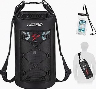 Piscifun Dry Bag, Waterproof Floating Backpack 10L/20L/30L/40L with Waterproof Phone Case for Boating, Kayaking, Fishing product image