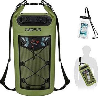 Piscifun Dry Bag, Waterproof Floating Backpack 10L/20L/30L/40L with Waterproof Phone Case for Boating, Kayaking, Fishing product image