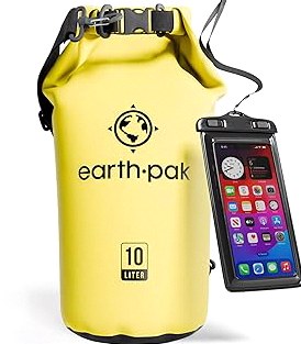Earth Pak Waterproof Dry Bag - Roll Top Waterproof Backpack Sack Keeps Gear Dry for Kayak with Waterproof Phone Case product image
