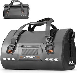 LIBZAKI Large Waterproof Rolltop Duffel Bag-Heavy Duty Motorcycle Dry Bag for Traveling, Camping, Gym,Beach,Kayaking,Quick Release Buckles 70L product image