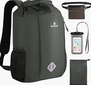 Dry Bag Backpack, 20L Dry Bags Waterproof with Waist Pouch and Phone Case,Roll top Dry bag for kayaking,Marine dry bag for Kayaking,Beach, Rafting, Boating, Hiking, Camping and Fishing product image