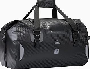 KEMIMOTO Waterproof Motorcycle Dry Bag – Duffle Tail Bag Soft Luggage, 25L/40L/65L Large Capacity with 4 Quick-Release Straps, Dustproof for Touring, Adventure, Motorcycling & Camping Black product image