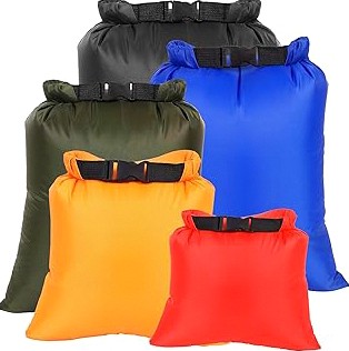 Dry Bags Waterproof Set, 5 Packs Ultralight Waterproof Bags Small Stuff Sack Water Proof Bag Dry Packs, Outdoor Dry Bag Keep Gear Dry for Backpacking Hiking Boating Camping Travel product image